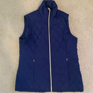Blue Vest - Gold Zipper